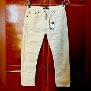 $550 The Row Ashland White Mid-Rise Straight Denim Jeans 0 NWT